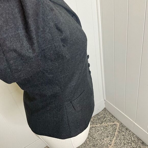 Vintage 80s Cassidy Women’s Size 8 Wool Blend Acetate Grey Boxy Blazer J… - Picture 5 of 14